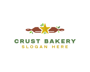 Star Bakery Rolling Pin logo design