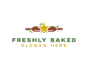 Star Bakery Rolling Pin logo design