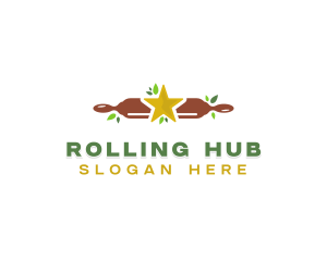 Star Bakery Rolling Pin logo design