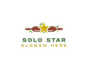 Star Bakery Rolling Pin logo design