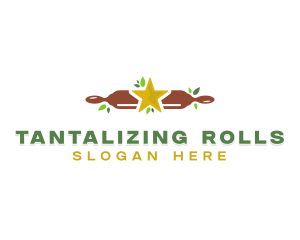 Star Bakery Rolling Pin logo design