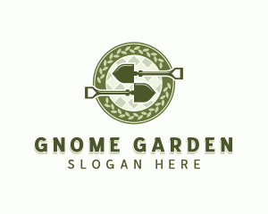 Lawn Shovel Gardening logo design