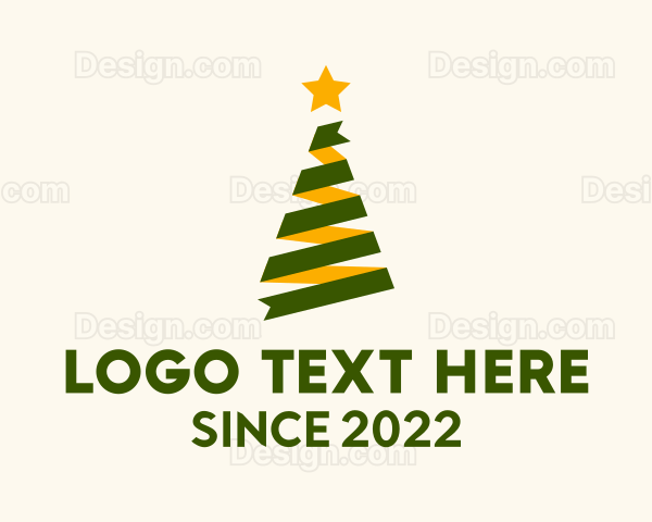 Ribbon Christmas Tree Decor Logo