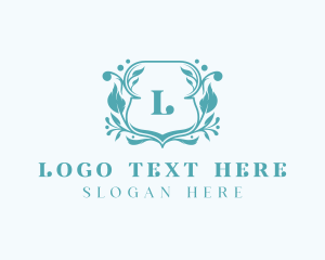 Luxury Floral Shield logo
