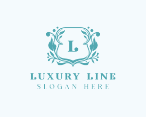 Luxury Floral Shield logo design