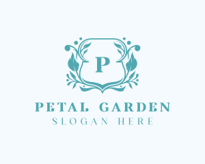 Luxury Floral Shield logo design