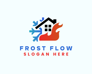 House Flame Snow HVAC logo