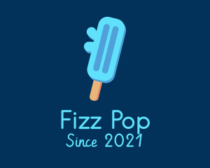 Blue Ice Cream Popsicle logo design