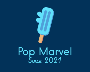 Blue Ice Cream Popsicle logo design