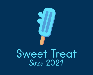 Blue Ice Cream Popsicle logo design