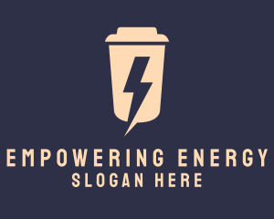 Lightning Coffee Energy logo design