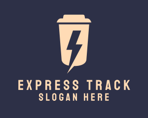 Lightning Coffee Energy logo design