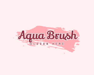 Makeup Watercolor Brush logo design