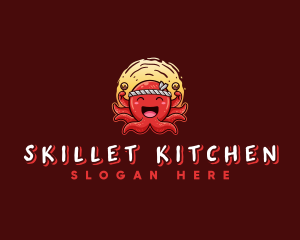 Octopus Takoyaki Food logo design