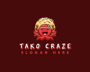 Octopus Takoyaki Food logo