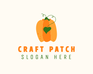 Pumpkin Garden Heart logo design