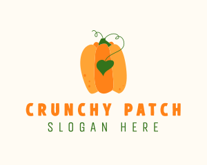 Pumpkin Garden Heart logo design