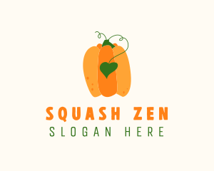 Pumpkin Garden Heart logo design