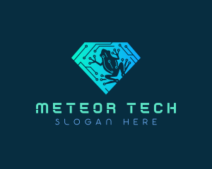 Cyber Tech Frog logo design