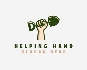 Shovel Hand Garden logo design