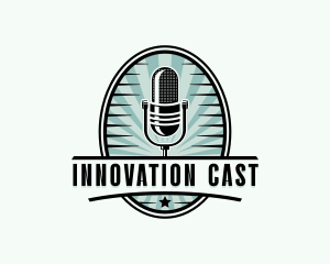 Podcasting Radio Studio logo design