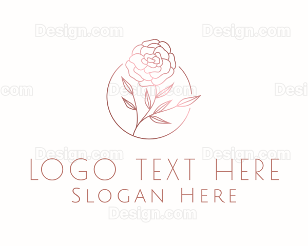 Classy Beauty Rose Flower Logo