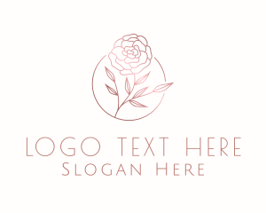 Classy Beauty Rose Flower logo