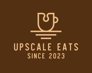 Brown Cafe Letter U logo design