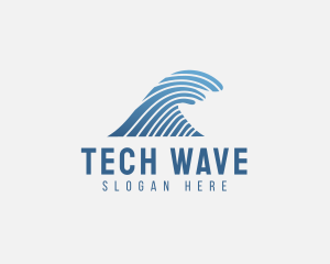 Modern Wave Line  logo design