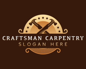 Hammer Woodworking Craftsman logo design