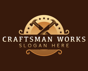 Hammer Woodworking Craftsman logo design