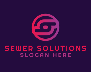 Mobile Application Letter S logo design