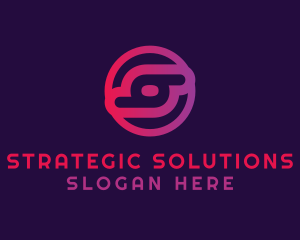 Mobile Application Letter S logo design