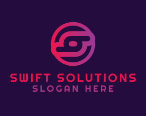 Mobile Application Letter S logo design