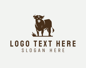 Meat - Livestock Bull Meat logo design
