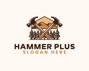 Hammer Carpentry Mountain logo