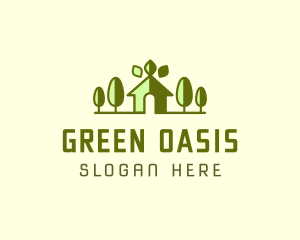 Green House Landscape logo design