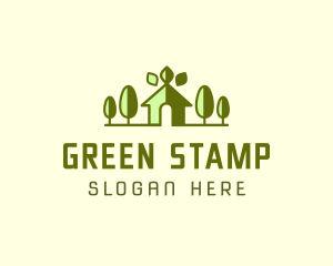 Green House Landscape logo design