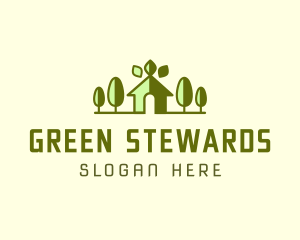 Green House Landscape logo design