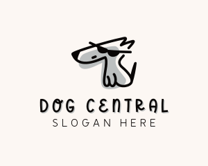 Dog Pet Sunglasses logo design