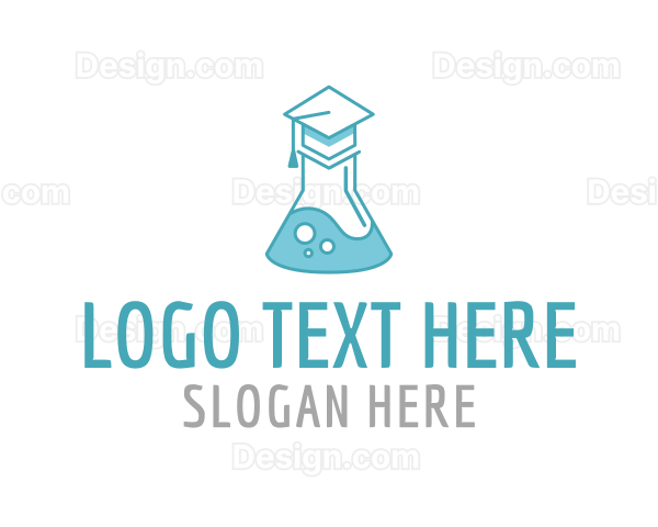 Graduation Cap Chemistry Logo
