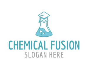 Graduation Cap Chemistry logo design