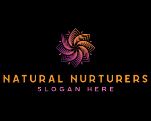 Natural Wellness Flower logo design