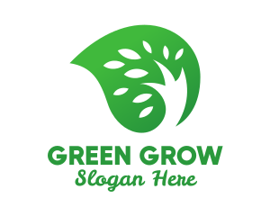 Green Seed Leaf logo design