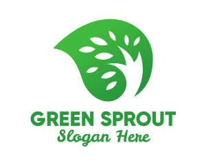 Green Seed Leaf logo design