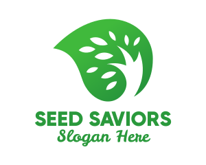 Green Seed Leaf logo design