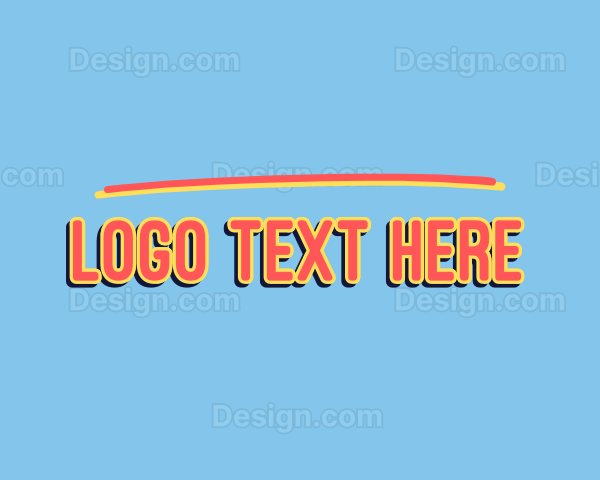 Bright Retro Pop Logo