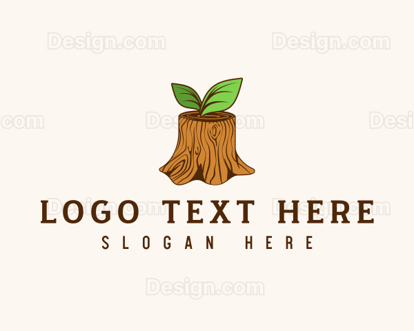 Nature Tree Stump Logo