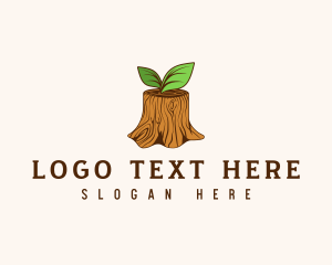 Nature Tree Stump logo