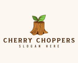 Nature Tree Stump logo design